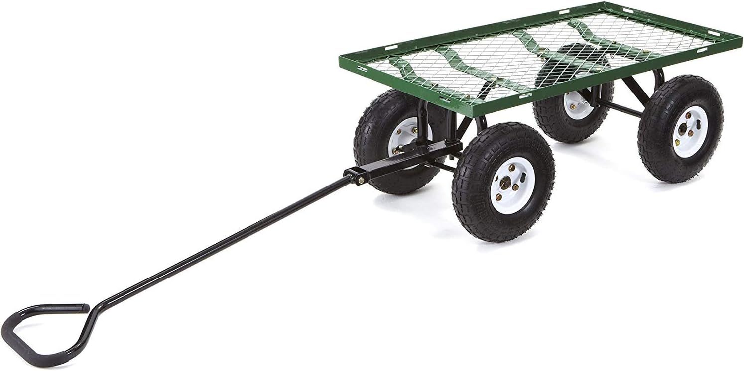 Gorilla Carts GOR400-COM Steel Garden Cart, Steel Mesh Removable Sides, 3 cu ft, 400 lb Capacity, Green - Image 6