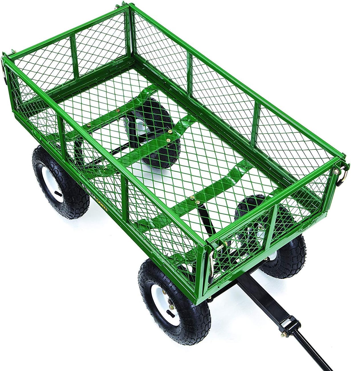 Gorilla Carts GOR400-COM Steel Garden Cart, Steel Mesh Removable Sides, 3 cu ft, 400 lb Capacity, Green - Image 11