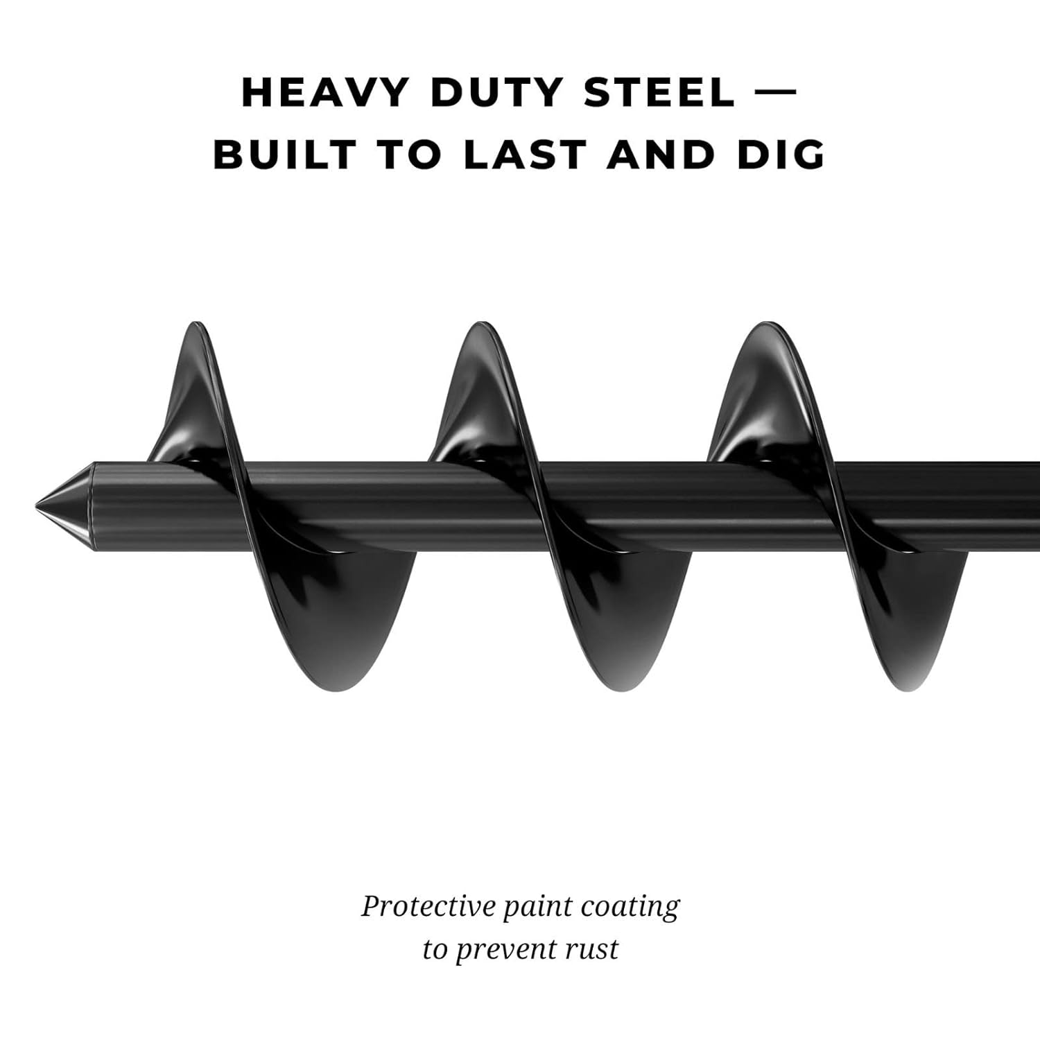 K-Brands Auger Drill Bit for Planting – 3 x 12 Inch - Garden Tools Spiral Hole Drill Planter for Bulb Planting, Bedding Plants, Umbrella Holes Gardening - 3/8 Inch Hex Drive Drill - Image 3