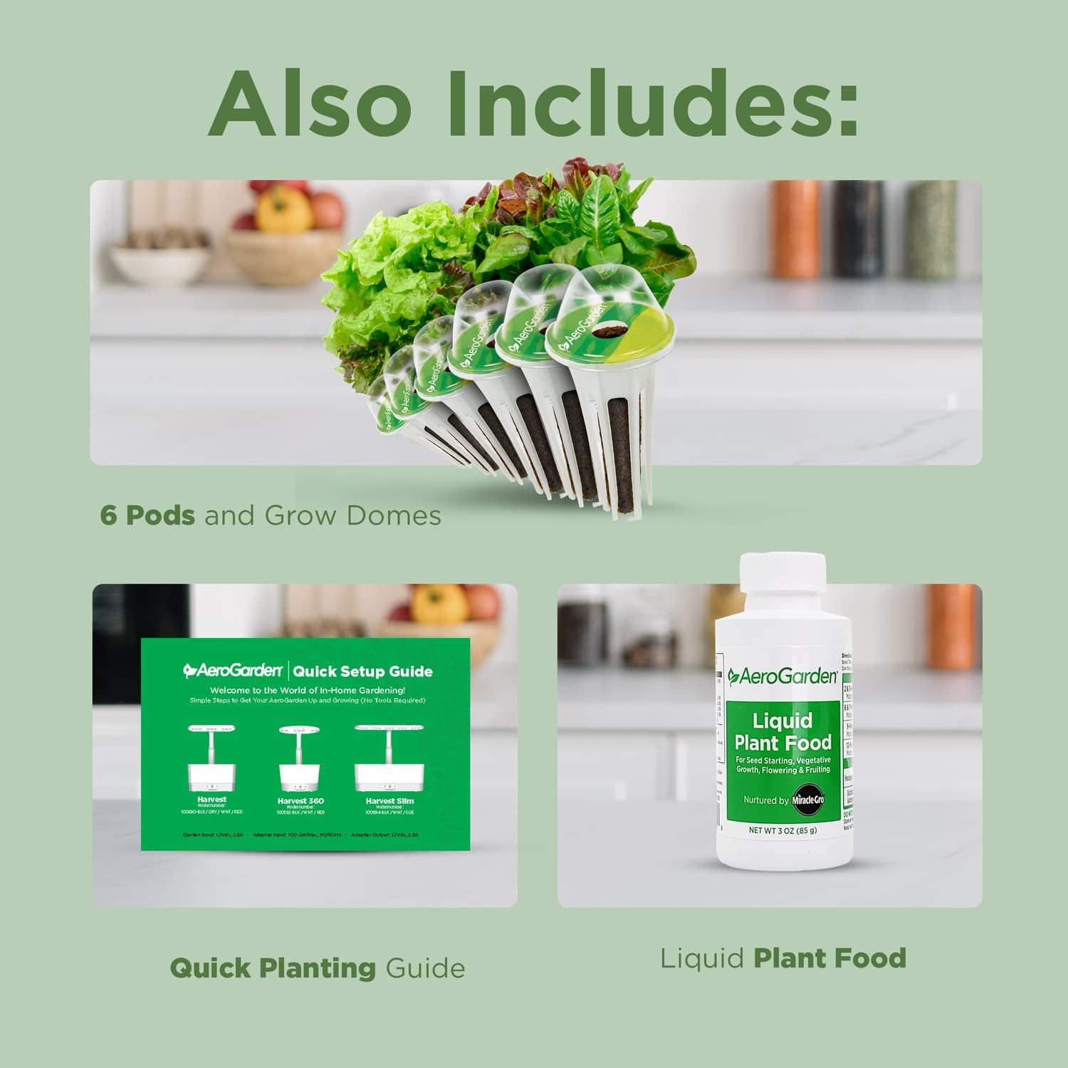 AeroGarden Harvest with Gourmet Herb Seed Pod Kit - Hydroponic Indoor Garden, White - Image 2