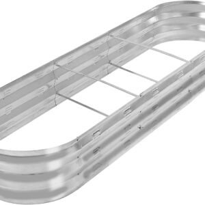 GADI Raised Garden Bed Kit for Vegetables Flower Galvanized Metal Planter Boxs Designed for Easy DIY and Cleaning Not Twist Or Rot (Silver)