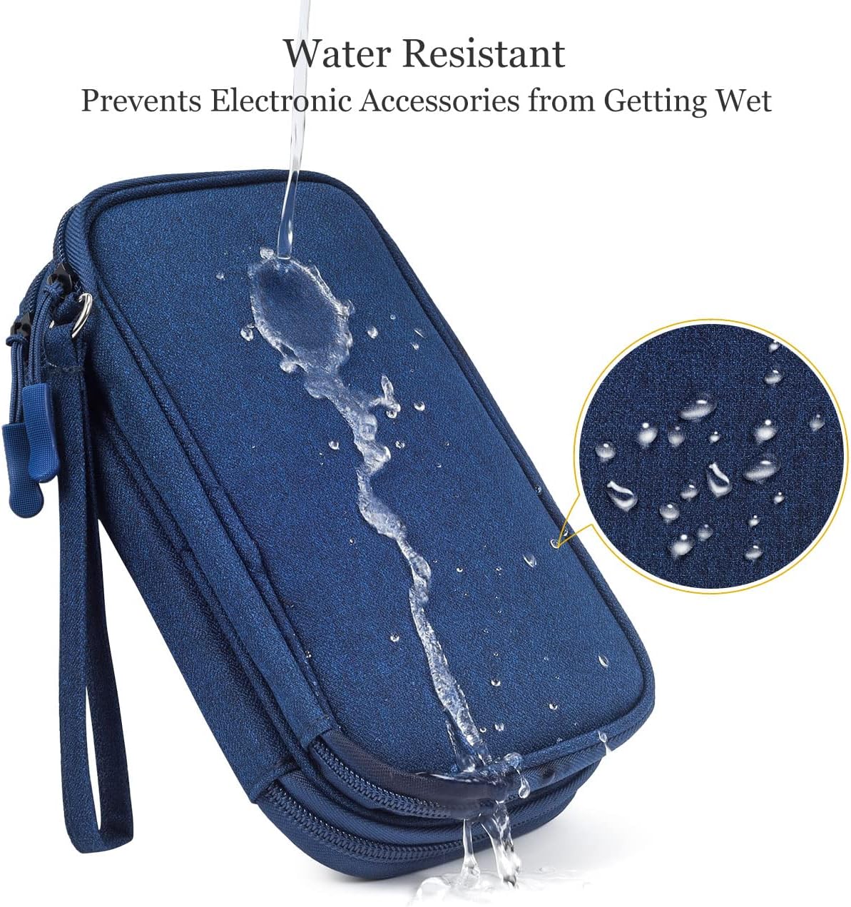 Portable, Waterproof Electronics Accessories Case and Organizer Bag for Cables, USB Drives and Chargers - Image 6