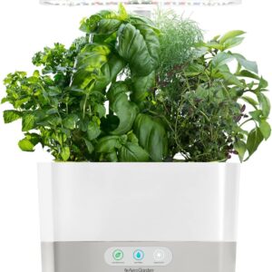 AeroGarden Harvest with Gourmet Herb Seed Pod Kit - Hydroponic Indoor Garden, White