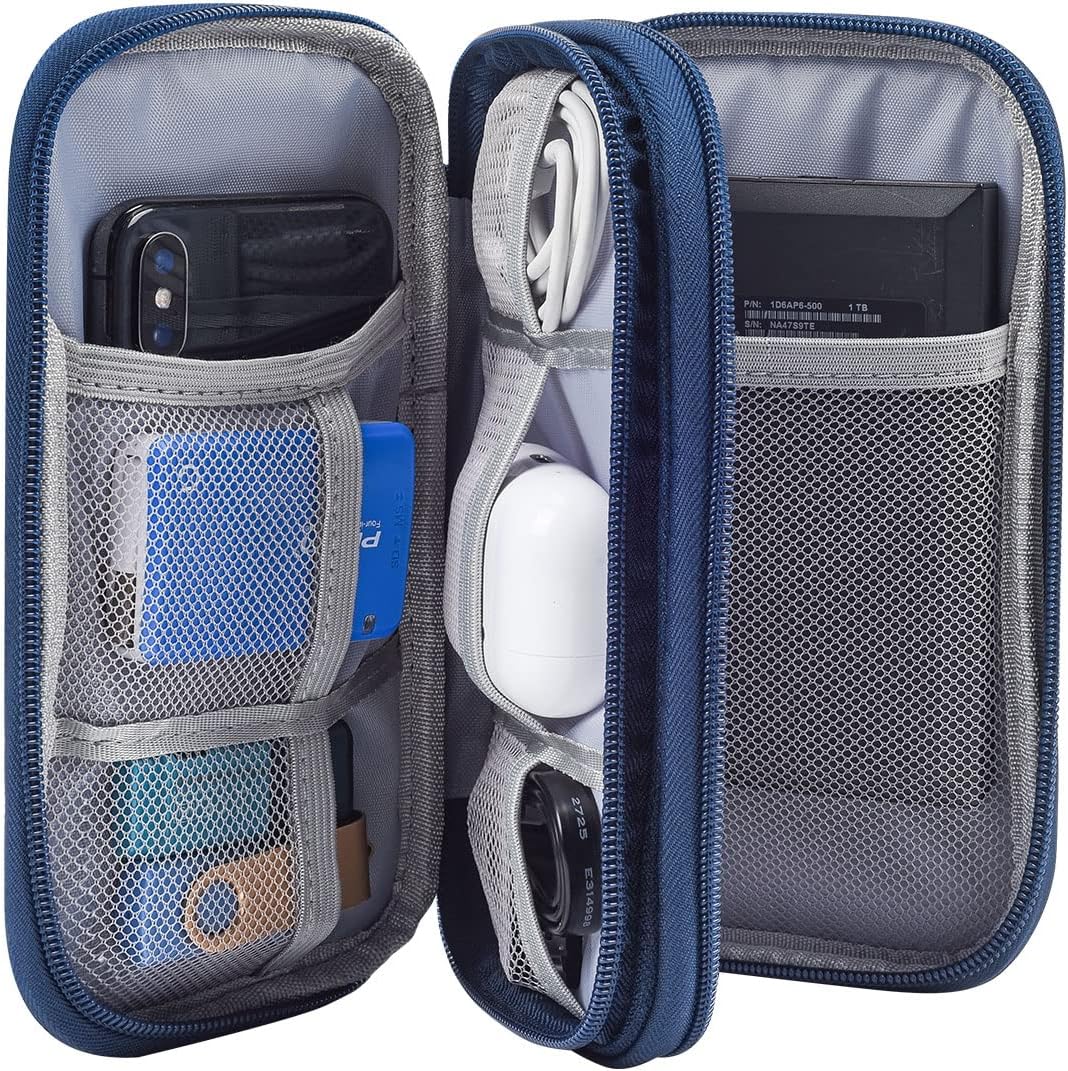 Portable, Waterproof Electronics Accessories Case and Organizer Bag for Cables, USB Drives and Chargers - Image 5