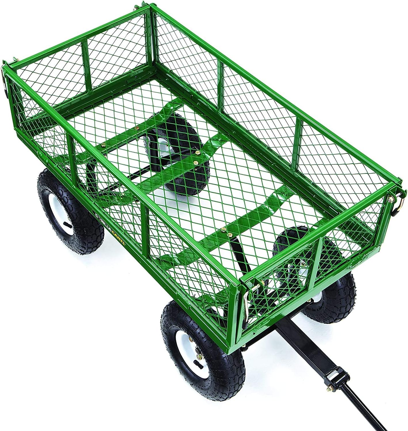 Gorilla Carts GOR400-COM Steel Garden Cart, Steel Mesh Removable Sides, 3 cu ft, 400 lb Capacity, Green - Image 7