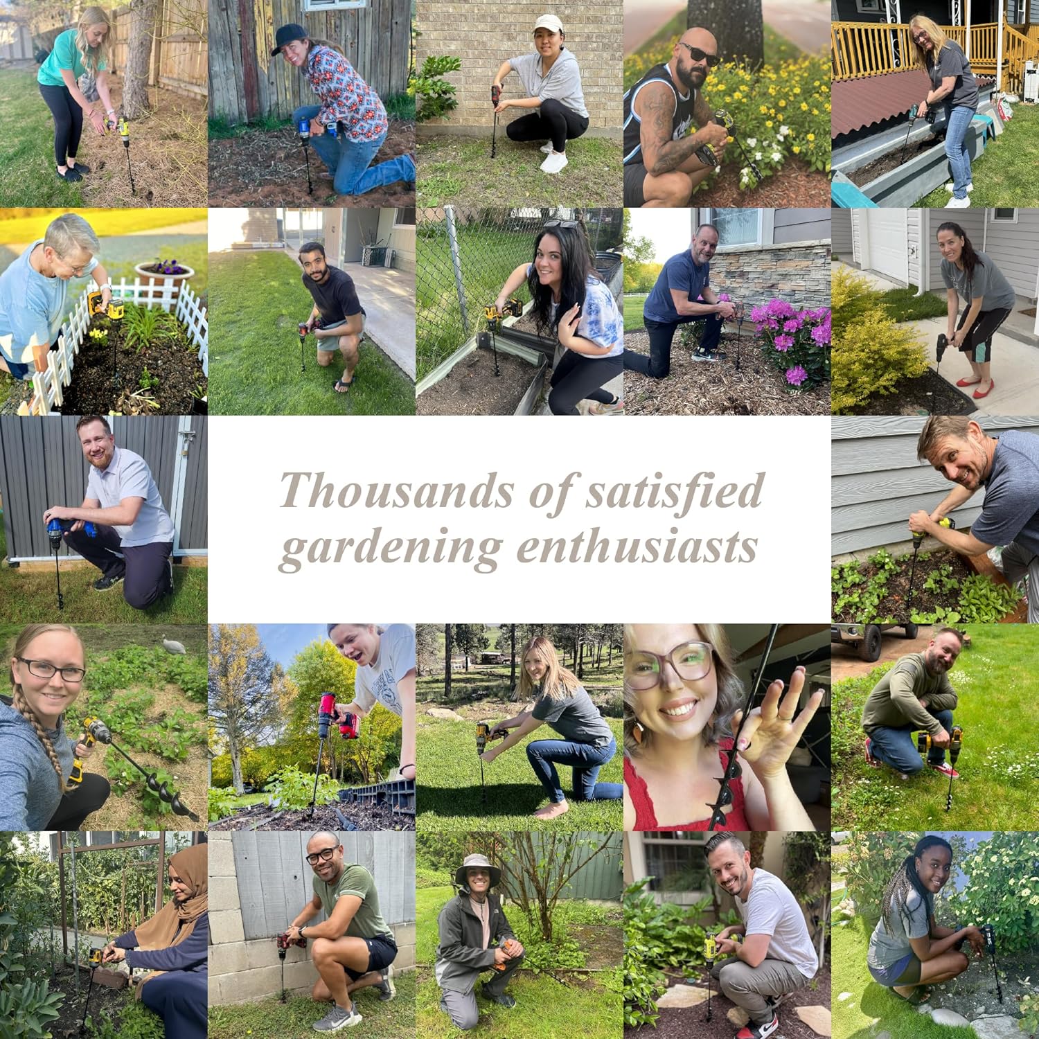 K-Brands Auger Drill Bit for Planting – 3 x 12 Inch - Garden Tools Spiral Hole Drill Planter for Bulb Planting, Bedding Plants, Umbrella Holes Gardening - 3/8 Inch Hex Drive Drill - Image 7